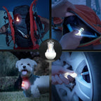 Mini Lantern LED Flashlight, Small Keychain Flashlight Rechargeable USB, Waterproof Pocket Purse Light with Magnetic for Camping Nighttime, EDC Gear Tools Keychian Light (White-2Pcs)