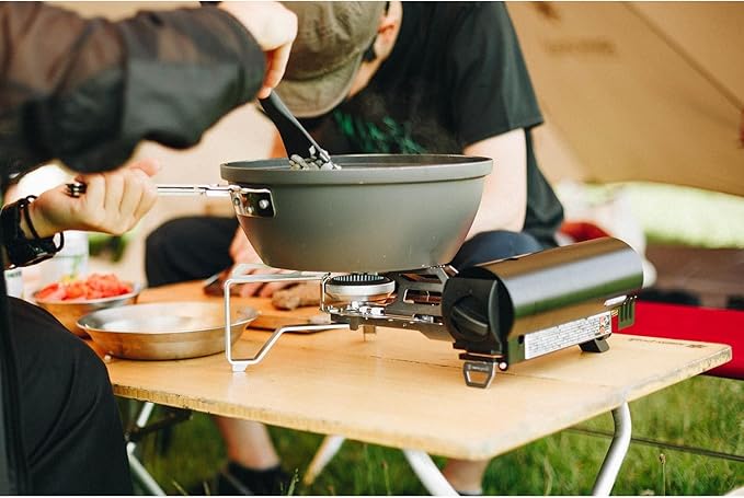 Snow Peak's Home & Camp Burner, Khaki, GS-600KH-US, Designed in Japan, Lifetime Product Guarantee, Lightweight and Compact for Camping, Stable Base for Cooking, One Size