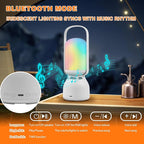 JackonLux Camping Lantern with Speaker, Portable Rechargeable Outdoor Lantern, 11 Mode RGB Color Dimmable LED Night Light for Camping, Home, Party and Hiking (1, White)