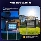 Solar Bug Zapper Outdoor, Mosquito Zapper Waterproof Electric Fly Zapper Rechargeable Mosquito Killer Lamp with 10W Solar Panel, 4500V Cordless Fly Trap for Backyard, Patio, Garden, RV, Camping