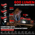 550W Power Inverter for Milwaukee 18V, DC 20V to AC 110V Pure Sine Wave, Portable Power Station with 2 USB Ports & 1 AC Outlet & 1 Type-C Fast Charging, Battery Adapter with LED, Battery Not Included