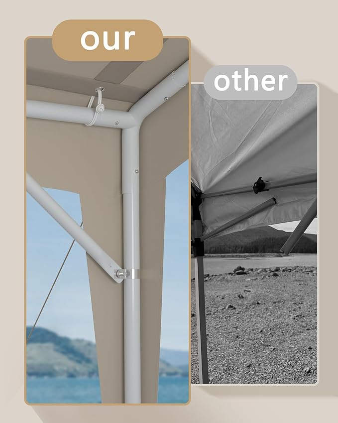 CABIHOME Instant Pop Up Canopy 7x7 FT, Easy Setup Outdoor Canopy Tent with Durable Frame, Waterproof UV Protection, Portable Sun Rain Shelter with for Backyard Party & Market