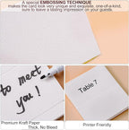 120 Pcs Premium Place Cards, 2x3.5in Small Tent Cards, Blank Fillable Banquet Seat Card, Name Card, Escort Cards, Table Card, Wedding Place Cards for Wedding, Table, Dinner Parties