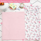 PHF Toddler Nap Mat with Removable Pillow and Minky Fleece Blanket, Rollup Design Warm Slumber Bags for Girls, 52"x20"x2" Kids Sleeping Bag for Daycare Preschool Travel Camping, Floral