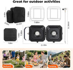 Dollate 2-Burner Propane Stove with Griddle and Carrying Bag, Portable Foldable Camping Stove with 2 Adjustable Burners 16000 BTUs,for Camping Tailgating Essentials Gear (Blue)