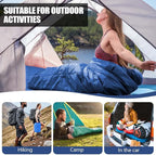 Camping Sleeping Bags for Adults Kids Waterproof Lightweight Sleeping Bag for Cold Weather or Warm Backpacking Hiking Mountaineering Indoor Outdoor Use