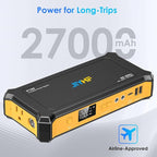 JIYHF Portable Power Station 99.9Wh, Laptop Charger & Backup Power with 65W USB-C PD, 100W AC Outlet, 12V DC Output, LED Light for Camping, Home Backup, Hurricane, Emergency, RV