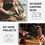 Tent Hammer Heavy Duty Aluminum 12" Camping Hammer with Opener,Tent Stakes Mallet for Camping,Hiking,DIY,Party Black