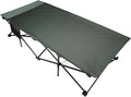REDCAMP 39.4" W Extra Large Camping Cot for Adults 500lbs, Oversized Tall Sleeping Cots Heavy Duty, XXL Cots Portable for Outdoor Indoor Office, Dark Grey