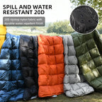Down Camping Blanket - Lightweight, Packable, Warm & Puffy Outdoor Travel Quilt for Sleep, Hiking, Backpacking, Stadium, Festivals, Water-Resistant Sleeping Bag 55"x79"
