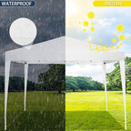 COBIZI Canopy 10x10 Pop Up Canopy Tent Party Tents for Parties Weddings Backyard Waterproof Canopy Outdoor Commercial Canopy Event Tent with Stakes, Ropes, Sandbags, White