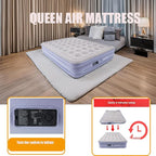 Queen Air Mattress Bed with Built in Pump,16 Inches High Queen Airbed Inflatable Mattress,Comfort Thickened Blow Up Air Mattress,Travel Sleeping Pad for Guests Home(Queen Size)