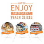 Emergency Essentials Freeze-Dried Peach Slices #10 Can, Freeze-Dried Fruit, Freeze-Dried Peaches, Peach Rings Snacks, Emergency Food Cans, 30-Year Shelf Life Food