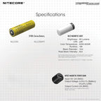 Nitecore MPB21 Mini Rechargeable Lantern Flashlight Bundle with 5000mAh Battery Charger and LumenTac Micro USB Cable