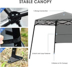 Tangkula 7x7 Ft Pop Up Canopy, Slant Leg Outdoor Tent with Carry Bag & 4 Stakes, Compact Portable for Hiking Camping Fishing & Picnic (7'x7' Base, 6'x6' Top)