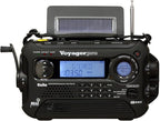 Kaito Voyager Pro KA600 Digital Solar Dynamo Hand Crank AM/FM/LW/SW & NOAA Weather Emergency Radio with Flashlight, Reading Lamp,Smart Phone Charger & RDS and Real-Time Alert, with AC Adapter, Black