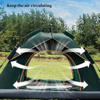 2 Person/3 Person Backpacking Tent, Easy Setup Beach Canopy Tent Sun Shade, Lightweight Portable Camping Tent for Camping, Festivals, Backyard, Beach (Color : /Green, Size : 3 Person)