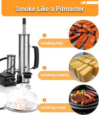 Cold Smoke Generator for Any Grill - 304 Stainless Steel Smoker Tube, Double Tube to Cut Tar for Non Greasy Taste, Anti Scald Handle for Camping/Backyard BBQ Best Gifts for Men Dad Husband BBQ Lovers