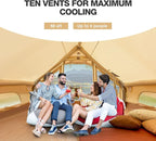 YOLENY 2-4 Person Inflatable Tents for Camping, Quick Setup in 2 Minutes with Hand Pump, 4-Season Waterproof Windproof Oxford Blow Up Tent