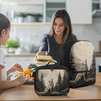 Wolf Backpack for Men Lightweight Bookbag with Lunch Box Large Capacity Daypack with Detachable Lunch Bag for Travel Outdoor Casual Daypack