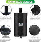 Eurmax USA Weight Bags for Pop up Canopy Outdoor Shelter,Gazebo Instant shelter Leg Canopy Weights, Sand Bags, Set of 4(Black)