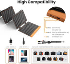 FlexSolar 2PCS 60W Portable Solar Panels Chargers with PD3.0 USB-C,QC3.0 USB-A and DC Outputs Foldable IP67 Waterproof Power Emergency Camping for Small Power Station Generator,Phones, Power Banks
