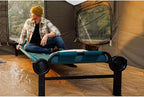 Disc-O-Bed XL Outdoor Modular 1 Person Single Camping Cot Portable Bed with 2 Height Options for Adults, Sleep Solution for Tents, Green