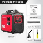 PowerSmart 3000W Portable Inverter Generator, Gas Powered with CO Alarm, Parallel Ready, 121.6cc 4-Stroke OHV Engine, Super Quiet for RV Camping and Home Emergency Backup