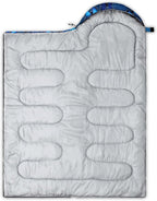 Kids Sleeping Bag for Boys Girls,Blue Ripples Print-Lightweight Warm Portable Outdoor Indoor-Waterproof Cold Weather Resistant Sleeping Bag for Camping Hiking
