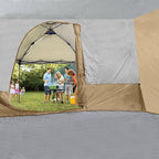 KAMPKEEPER Side Tent,Camping Tent for 10' x 10' Pop Up Canopy, Easy Set Up Gazebo,Compatible with 10' Wide Canopy Tents (Khaki)