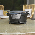 IronMaster Hibachi Grill, 100% Cast Iron, Tabletop Small Portable Charcoal Grill for Outdoor Camping - 2 Heights, Air Control, Coal Door, Ideal for 2 People