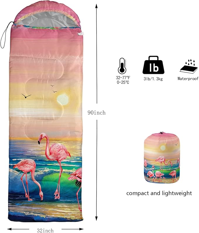 HOSIMA Butterfly Sleeping Bags for Adults and Kids for Camping,Black Gothic Ultralight Sleeping Bag for Cold Weather Summer.