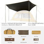 Naturehike Dune Hot Tent with Stove Jack,Double Layer 4 Season Tent,Waterproof 2-4 Person Tents for Camping