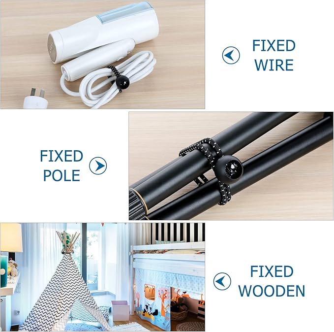 Ball Bungee Cords 4 Inch,100 PCS White Tarp Bungee Balls Heavy Duty Canopy Tarp Tie Cords for Camping, Shelter