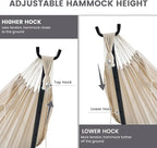 Lazy Daze Hammocks 9FT Double Hammock with Sturdy Steel Stand and Durable Fabric, Camping Lace Hammocks Include Portable Carrying Case, 450 LBS Capacity
