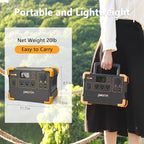 Pecron E600LFP Portable Solar Generator with 2x200W Solar Panel, 614Wh LiFePO4 Battery Backup, Power Station for Camping, Emergency, RV, Off-Grid Living
