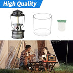 10 Pcs Propane Lantern Mantles with Glass Globe Replacement – Compatible with Coleman Fueled Lanterns – Fits Models 290, 220, 228, 235, 252, 206, 290A, 295, 2600-A50, 2600-A50C, 2600-A57, 3000000946