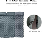 Sleeping Pad, 2 Person Self Inflating Camping Mat, TPU Camping Mattress with Snap Buttons for Couples (Grey)