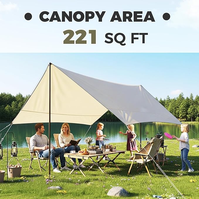 YOLENY Inflatable Tents for Camping, 6-12 Person Blow Up Tent with TPU Skylight, Canopy, Mesh Windows, Stove Jack & Pump, 4 Season Large Inflatable Tent, Waterproof & Windproof