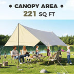 YOLENY Inflatable Tents for Camping, 6-12 Person Blow Up Tent with TPU Skylight, Canopy, Mesh Windows, Stove Jack & Pump, 4 Season Large Inflatable Tent, Waterproof & Windproof