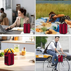 BEIMILY Lunch Box for Men Women Adults,Mini Insulated Lunch Bag for Office Work Picnic,Reusable Portable Lunchbox,Soft Cooler Tote Bag,6 can cooler bag,Mini,Red