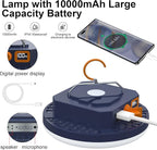 10000mAh 3000LM Rechargeable Camping Light , White/Warm/Nature/RED Hanging Camping Lantern Waterproof Tent Lights with Portable Bag Voice Control(Offline),Christmas Gift for Parents Friends (30W PRO)