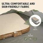 Self-Inflating Camping Sleeping Pad – 4" Wandermate Memory Foam Air Mattress for Backpacking, Car Camping & Tents, Compact and Durable