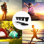 ME.FAN Silicone Collapsible Travel Cup - Silicone Folding Camping Cup with Lids - Expandable Drinking Cup Set - Portable, Graduated [9.22oz]