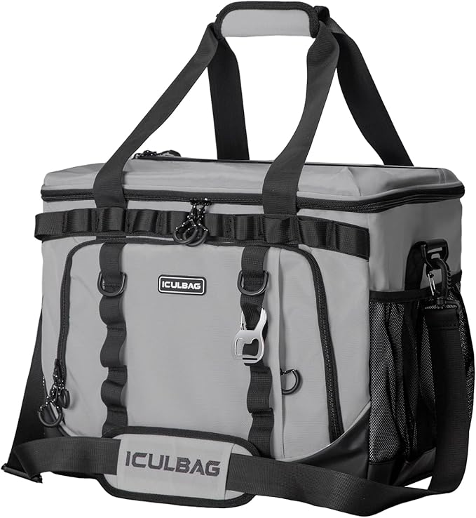Soft Travel Coolers Bags Insulated Cooling 16hour for Camping Hiking Beach Travel Soft Sided Insulated Cooler Bag 20/48Cans for Women Men