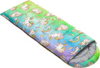 Kids Sleeping Bag for Boys Girls,Rocket Moon Print-Lightweight Warm Portable Outdoor Indoor-Waterproof Cold Weather Resistant Sleeping Bag for Camping Hiking
