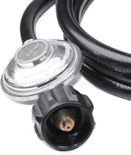 DOZYANT 8 Feet Universal QCC1 Low Pressure Propane Regulator Grill Replacement with 8 FT Hose for Most LP Gas Grill, Heater and Fire Pit Table, 3/8 inch Female Flare Nut