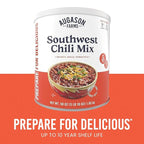 Southwest Chili Mix Emergency Food Supply, 34 Servings, 10 Year Shelf Life, 8 Grams of Protein per Serving, Certified Gluten Free - Dehydrated Meals, Survival Food Camping Essentials Can