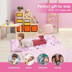 Kids Nap Mat Portable Slumber Bags with Removable Pillow and Blanket for Girls Boys, Lightweight Extra Large Sleeping Bag for Preschool Camping Daycare