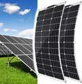 80 Watts 20 Volts Monocrystalline Semi-Flexible Solar RV Kit Off-Grid Kit for RV Camping Trailer Car